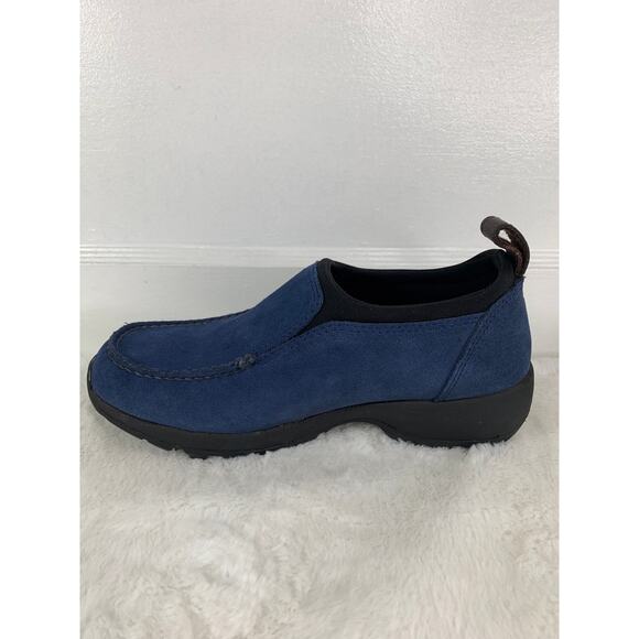 Lands’ End Women’s Blue Suede Slip-On Clogs Loafers Size 7B - Picture 6 of 10